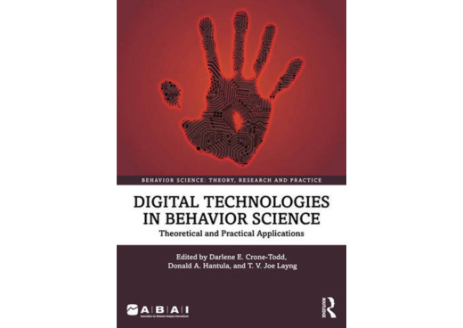 a square graphic representing Digital Technologies in Behavior Science: Theoretical and Practical Applications